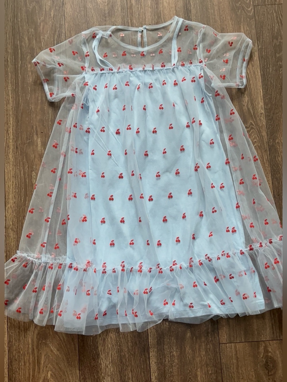Rockets of Awesome Cherry Tulle Dress for Girls Sz 12 - Picture 2 of 9